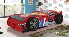 Kids Turbo Racing Car Bed Red