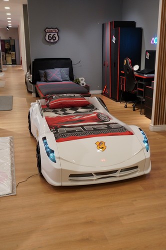 White twin race car bed - twin,