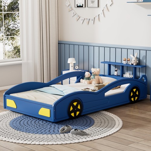 Wooden race car bed - race,