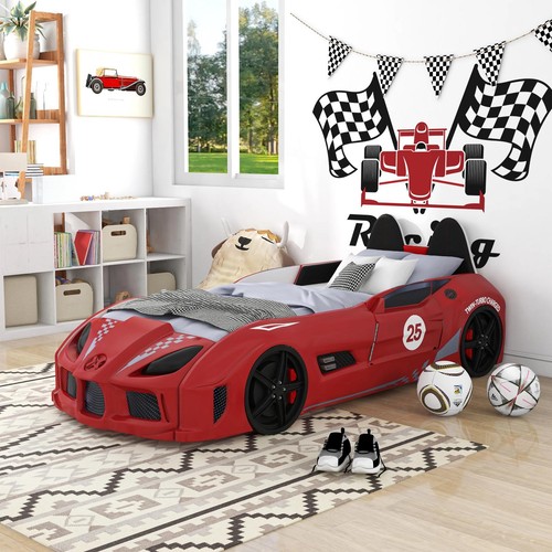 Red twin led race - race, bed