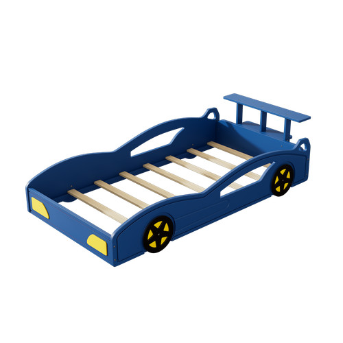Wooden race car bed - wooden, bed,car-shaped