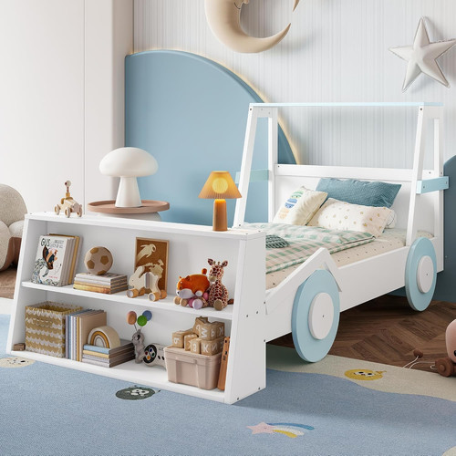 Twin race car bed - race,